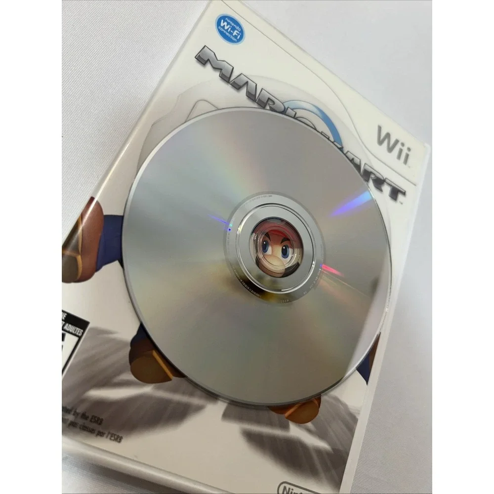 Mario Kart For Nintendo Wii Video Game Complete With Manual & 1 Wheel